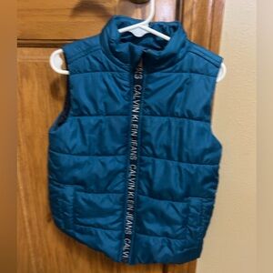 Calvin Klein Jeans Teal Puffer Vest for Kids